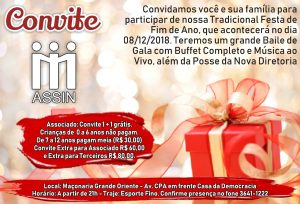 Festa de Fim de Ano do SINJUS: venda de convites começa no dia 1º/12 -  SINJUS MG